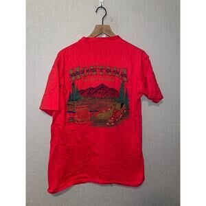 Vintage Indian Prayer Shirt Native American Montana Big Sky Country Tee 90s L
